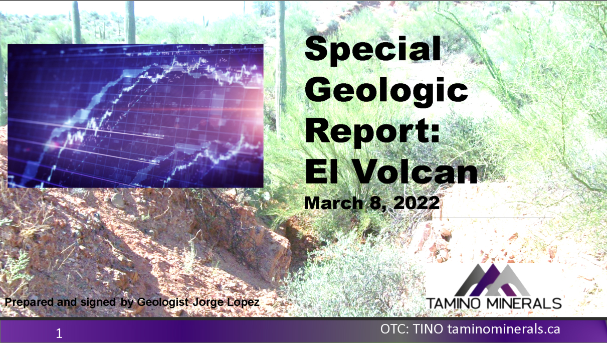Tamino Announces Dividend And Publishes El Volcan Geologic Report